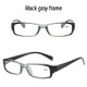 Classic Eyeglasses Bright Black Frame Glasses for Men