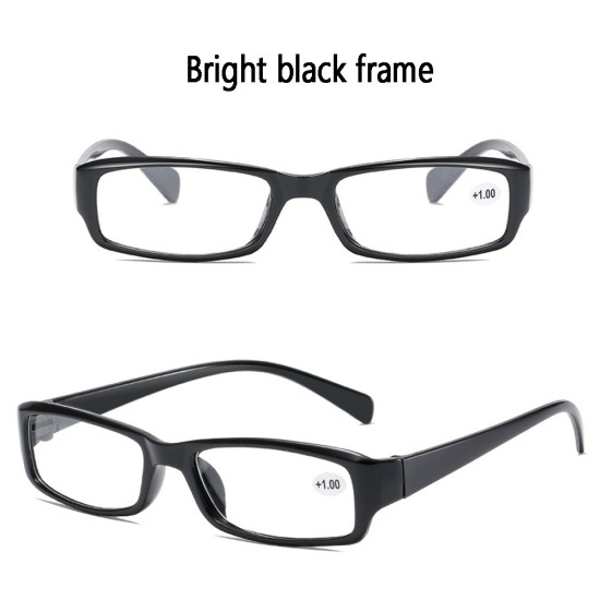 Classic Eyeglasses Bright Black Frame Glasses for Men
