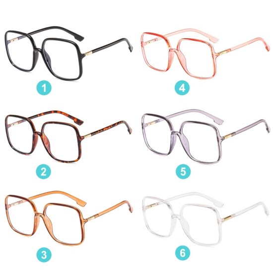 Black Retro Eyeglasses Square Shape Glasses for Men