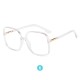 Red Retro Eyeglasses Square Shape Glasses for Men